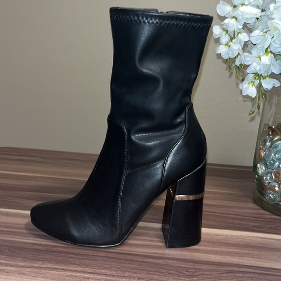 Lord and Taylor design lab, black, vegan leather boots - Picture 8 of 13